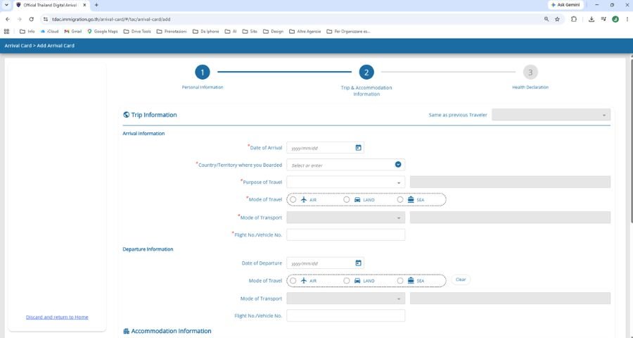 TDAC website - Step 2_A - Arrival and departure Information