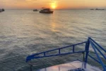 Tramonto sul Golfo della Thailandia dalla barca della crociera Ang Thong 2 giorni